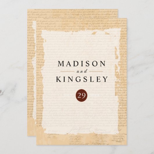 Onafhankelijkheidsverklaring 📜 1776 programma (Voorkant / Achterkant)