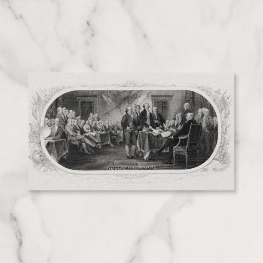 Onafhankelijkheidsverklaring: $ 2 Bill, Etsen Cadeaulabels (Achterkant (horizontaal))