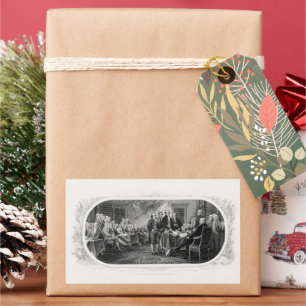 Onafhankelijkheidsverklaring: $ 2 Bill, Etsen Rechthoekige Sticker