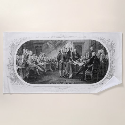 Onafhankelijkheidsverklaring: $ 2 Bill, Etsen Strandlaken (Voorkant)