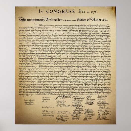  onafhankelijkheidsverklaring afdrukken poster (Voorkant)