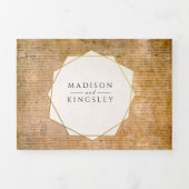 Onafhankelijkheidsverklaring 📜 Amerikaans perkame Drieluik Uitnodiging (Cover)