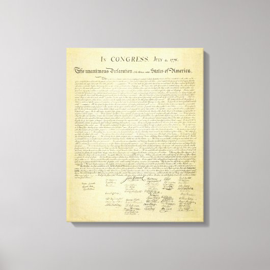 onafhankelijkheidsverklaring canvas afdruk (Voorkant)