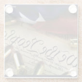 Onafhankelijkheidsverklaring Glazen Onderzetter (Achterkant)