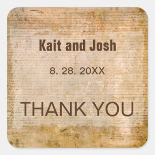 Onafhankelijkheidsverklaring 📜 Historische bruilo Vierkante Sticker