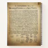 Onafhankelijkheidsverklaring Notitieboek (Achterkant)