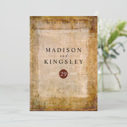 Onafhankelijkheidsverklaring 📜 oud perkament uit  programma (Staand voorkant)