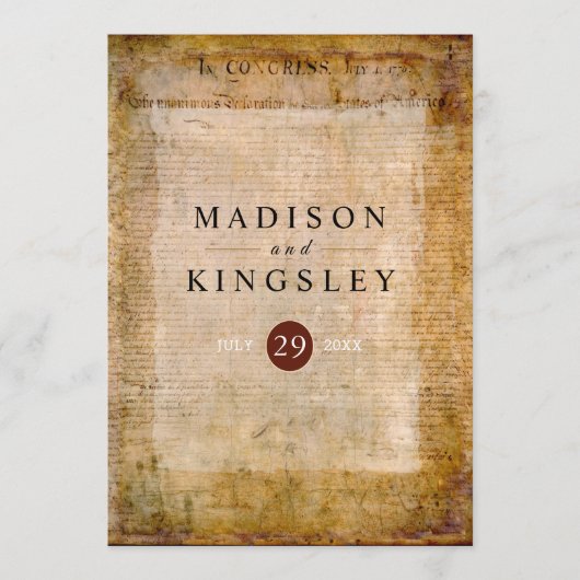 Onafhankelijkheidsverklaring 📜 oud perkament uit  programma (Voorkant)