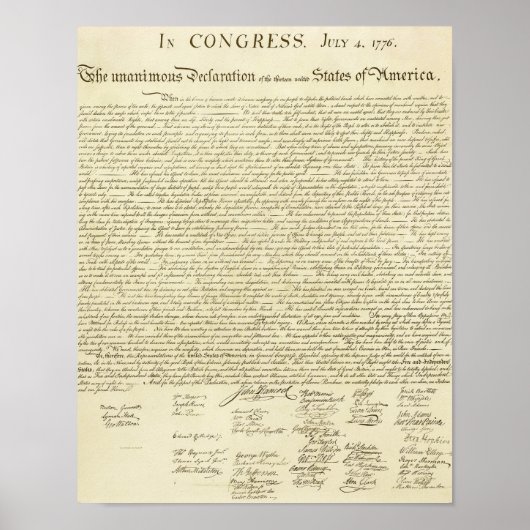 Onafhankelijkheidsverklaring Poster (Voorkant)