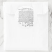 Onafhankelijkheidsverklaring Ronde Sticker (Tas)