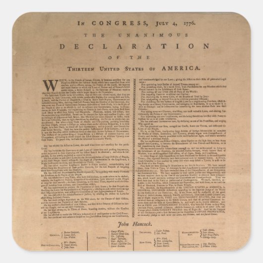 Onafhankelijkheidsverklaring Stickers (Voorkant)