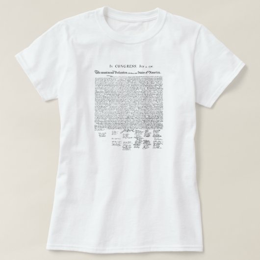 Onafhankelijkheidsverklaring T-shirt (Design voorkant)