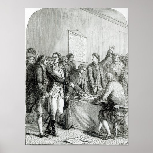 Onafhankelijkheidsverklaring van de Verenigde Stat Poster (Voorkant)