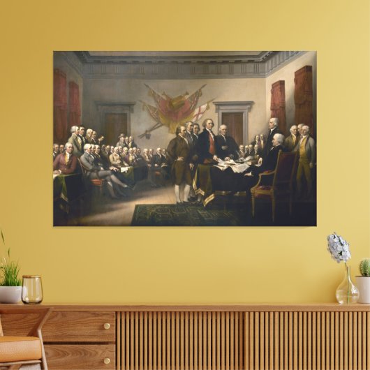 Onafhankelijkheidsverklaring van John Trumbull Canvas Afdruk (Insitu (Woonkamer))