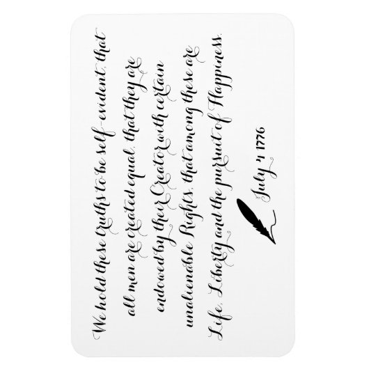 Onafhankelijkheidsverklaring Verenigde Staten 1776 Magneet (Verticaal)
