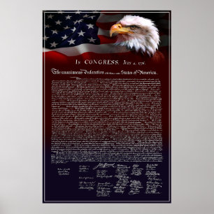 Onafhankelijkheidsverklaring Verenigde Staten 1776 Poster