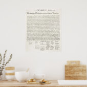 Onafhankelijkheidsverklaring Verenigde Staten Poster (Keuken)