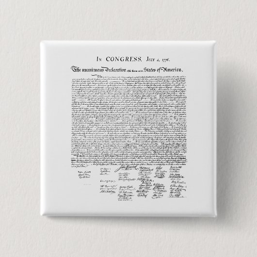 Onafhankelijkheidsverklaring Vierkante Button 5,1 Cm (Voorkant)