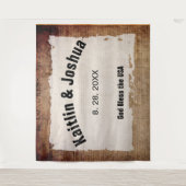 Onafhankelijkheidsverklaring 📜 Vintage Wedding Wandkleed (Voorkant)