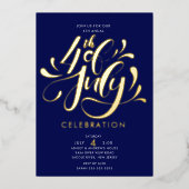 Onafhankelijkheidsviering VS Folie Uitnodiging (Voorkant)