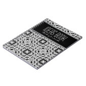 Onali: Tribal Black White Pattern Aangepast Notiti Notitieboek (Linkerzijde)