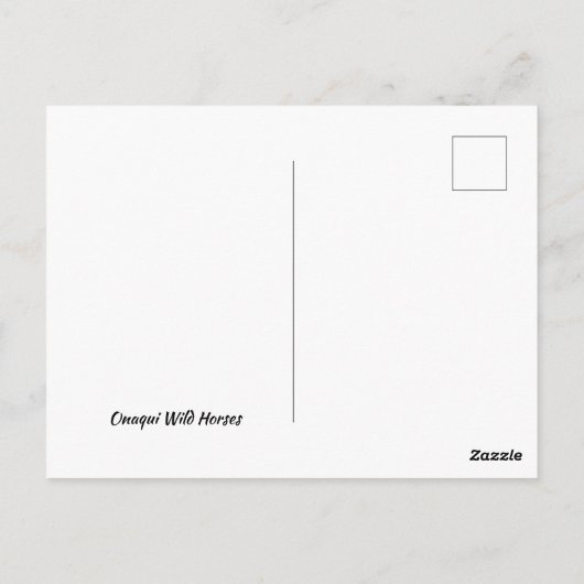 Onaqui Wild Horses Briefkaart (Achterkant)