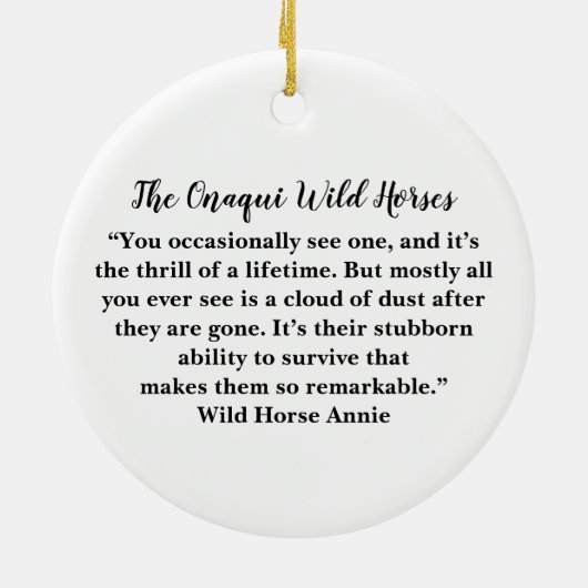Onaqui Wild Horses Ornament (Achterkant)