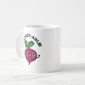 Onbeet-able schattige Veggie Beet Pun Koffiemok (Voorkant links)