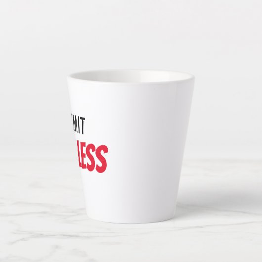 Onbegrensde opbeurende positiviteit focus houding latte mok (Voorkant)