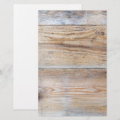 Onbehandeld hout briefpapier (Voorkant / Achterkant)