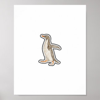 Onbeholpen Pinguïn Poster