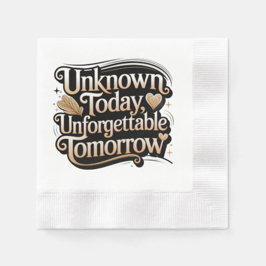 Onbekend Vandaag, Onvergetelijk Morgen Servet (Voorkant)