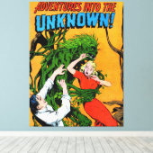 Onbekende groene stripverhalen canvas afdruk (Insitu (Houten vloer))