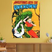 Onbekende groene stripverhalen canvas afdruk (Insitu (Woonkamer))