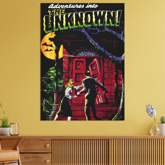 Onbekende komieken van het Haunted House Canvas Afdruk (Insitu (Woonkamer))