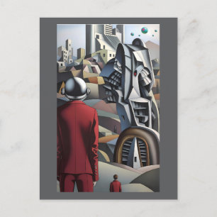 Onbekende ontwrichting - Ken Gage Surreal Art Briefkaart