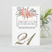 Onbekende uitnodiging voor bloederige verjaardag (Staand voorkant)