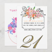 Onbekende uitnodiging voor bloederige verjaardag (Voorkant / Achterkant)