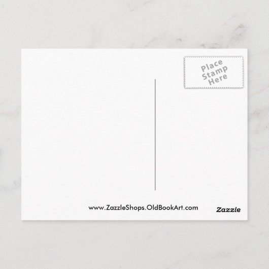 Onbekende wateren briefkaart (Achterkant)