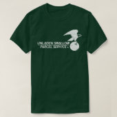 Onbeladen slikken pakketdienst t-shirt (Design voorkant)