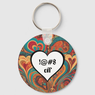 Onbeleefd Grappig Hart Ontwerp !@#$ Sleutelhanger
