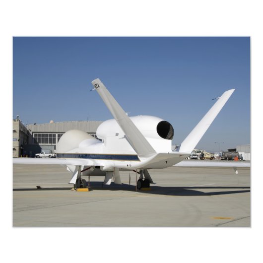Onbemand vliegtuig 2 van Global Hawk Foto Afdruk (Voorkant)