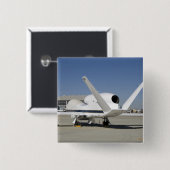 Onbemand vliegtuig van Global Hawk Vierkante Button 5,1 Cm (Voorkant /achterkant)