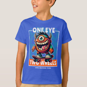 Onbeperkt Fun Monster Skateboard T-shirt