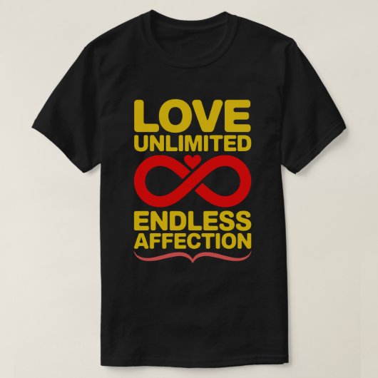 Onbeperkt T-shirt met liefde (Design voorkant)