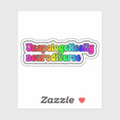 Onberispelijk neurodiverse Rainbow-typografie Sticker (Vel)