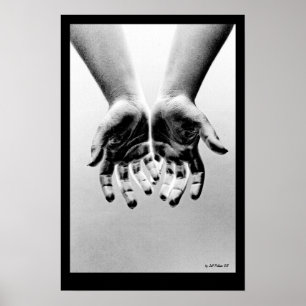 onbeschermde handen poster