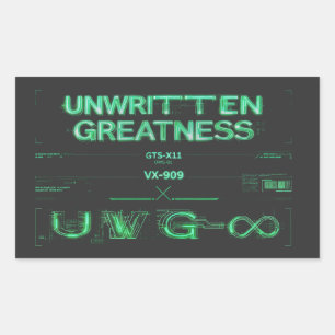 "Onbeschreven Grootheid" Cyberpunk Sticker