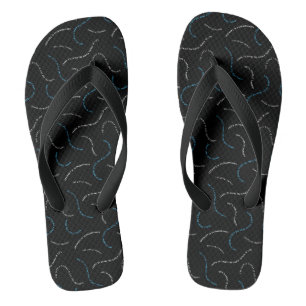 onbetaalbaar Abstract golvend tekstpatroon Teenslippers