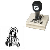 Onbevlekt Hart Maagd Maria Katholiek Religieus Rubberstempel (Gestempeld)